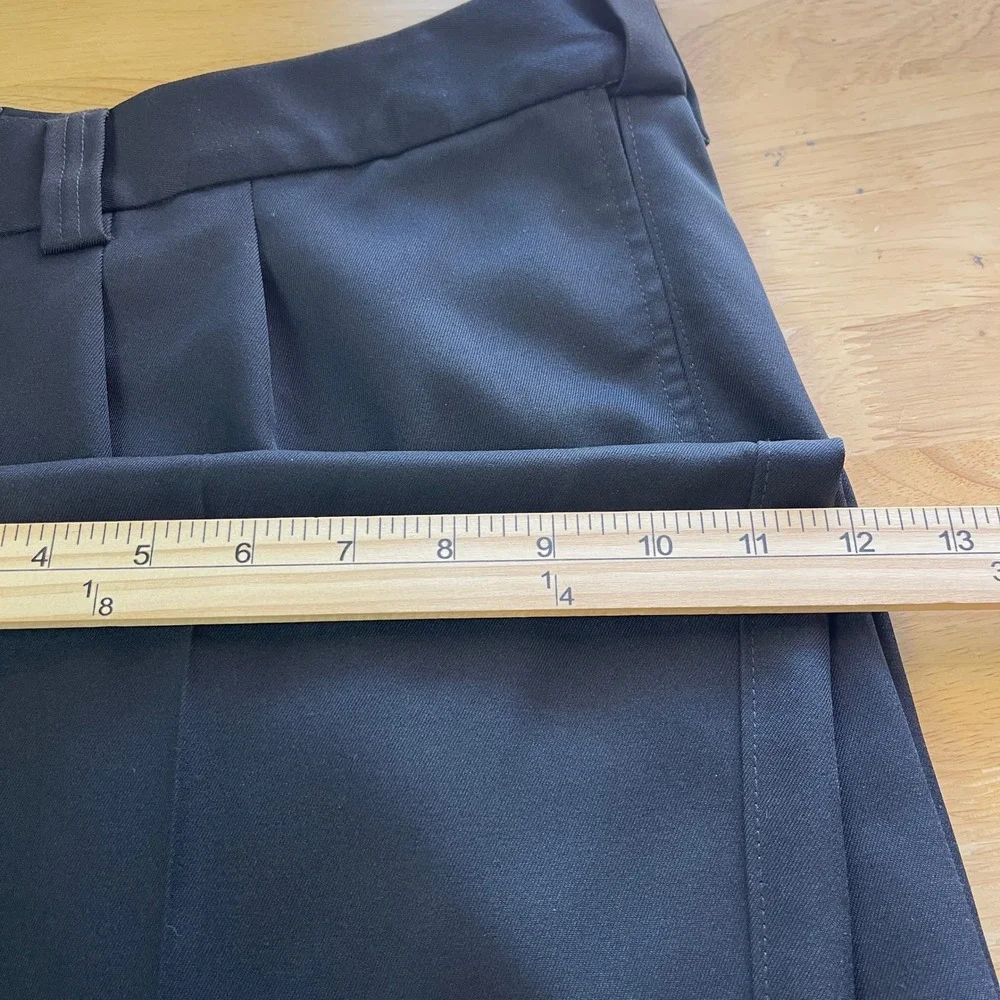 Oak Hill Mens 46x32 Big and Tall Pleated Dress Pants Trousers Polyester‎ Black